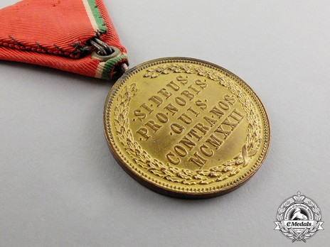 Hungarian Order of Merit, Medal of Merit in Bronze, Military Division Reverse