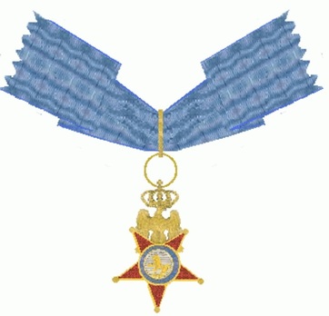 Royal Order of the Two Sicilies, Type I, Commander (without crown) Reverse