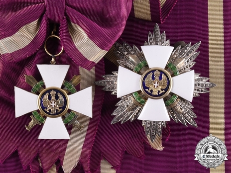 Order of the Roman Eagle, Grand Cross Breast Star, in Silver (with wreath)