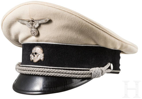 Allgemeine SS General's White Visor Cap Profile