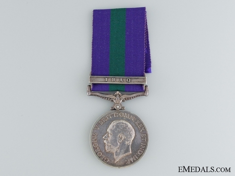 Silver Medal (with "IRAQ” clasp) (1918-1930) Obverse