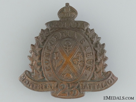 23rd Infantry Battalion Other Ranks Cap Badge Obverse