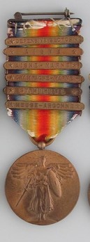 World War I Victory Medal (with 6 Army clasps) Obverse