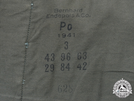 German National Police NCO/EM's Service Tunic Maker Mark