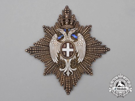 Order of the White Eagle, Type I, Civil Division, I Class Breast Star Obverse