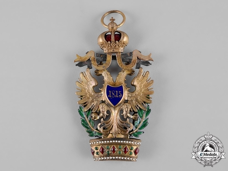Order of the Iron Crown, Type III, Military Division, I Class (with War Decoration with silver swords) Reverse