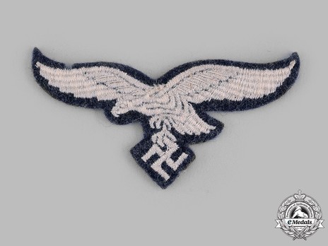 Luftwaffe 2nd Pattern NCO/EM's Breast Eagle (blue backer) Reverse