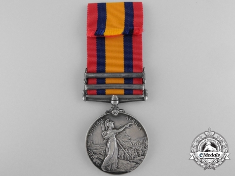 Silver Medal (with date removed, with "ORANGE FREE STATE" and "CAPE COLONY" clasps) Reverse