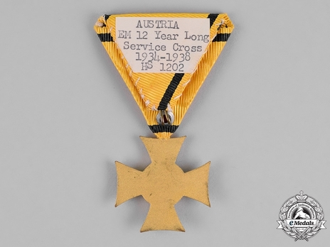 Military Long Service Cross, I Class (for 12 Years) Reverse