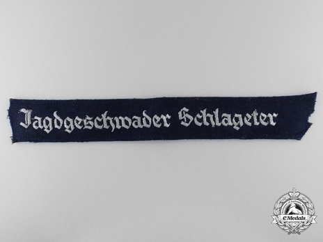 Luftwaffe Jagdgeschwader Schlageter Cuff Title (Officer version) Obverse