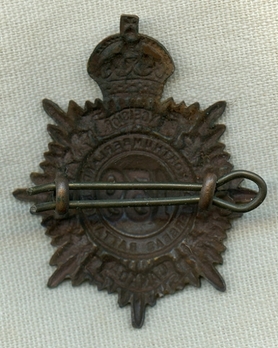 139th Infantry Battalion Other Ranks Cap Badge Reverse