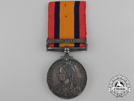 Silver Medal (minted without date, with "CAPE COLONY" clasp) Obverse