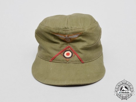 German Army Staff NCO/EM's Tropical Visored Field Cap M43 with Soutache Front