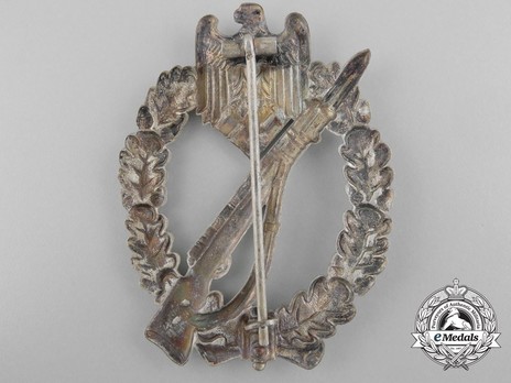Infantry Assault Badge, by B. H. Mayer (in silver) Reverse