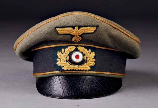 German Army General's Old Style Visor Cap Front
