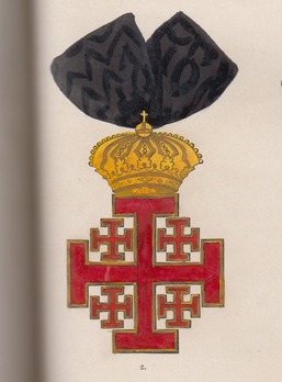 Equestrian Order of Merit of the Holy Sepulcher of Jerusalem, Type I, Knight Illustration