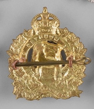 Manitoba Mounted Rifles Other Ranks Cap Badge Reverse