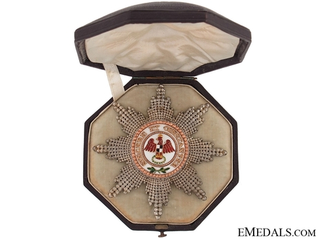 Order of the Red Eagle, Civil Division, I Class Breast Star (with faceted rays, variant) Obverse in Case of Issue