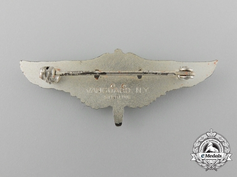 Wings (with sterling silver, by Vanguard, stamped "VANGUARD NY") Reverse