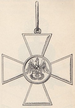 Order of the Red Eagle, Type IV, Civil Division, I Class Cross Obverse