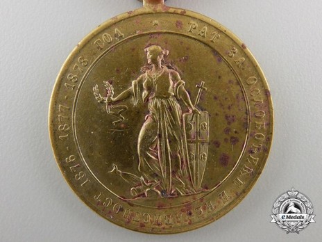 Commemorative Medal for the Serbo-Turkish War 1876-1878, in Gold Obverse