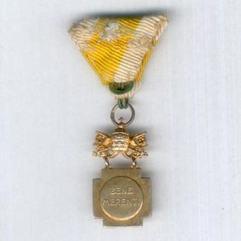 Miniature Bene Merenti (Type V) Gold Medal Reverse
