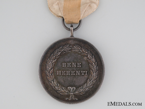 Bene Merenti Medal, Type II, Silver Medal (for Civil Merit) Reverse