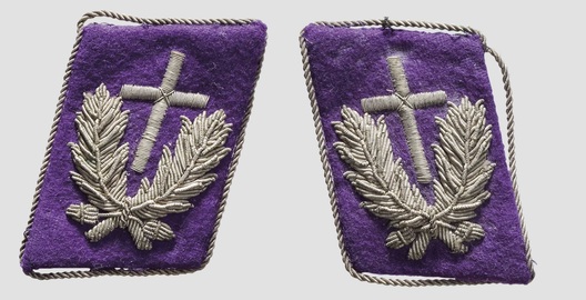 Kriegsmarine Chaplains Collar Tabs (1st pattern) Obverse