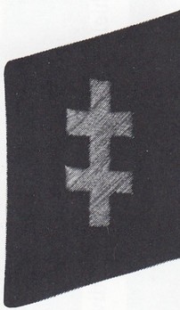 Waffen-SS 2nd Russian Division Eastern Church Cross Collar Tab Obverse