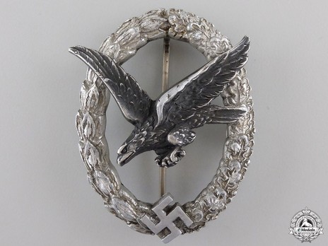 Air Gunner & Flight Engineer Badge, by C. E. Juncker (in aluminum) Obverse