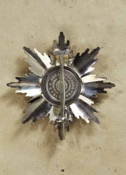 Order of Merit, Type II, Military Division, Grand Cross Breast Star (swords on ring) Reverse