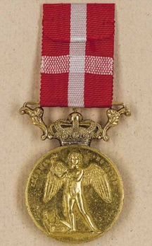 Medal Ingenio et Arti in Gold, Type II (with crown) 