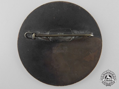 Tyrolean Marksmanship Gau Achievement Badge, Type II, in Bronze Reverse