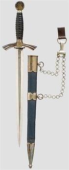 DLV Transitional Officer's Dagger Obverse with Scabbard