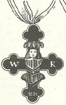 Order of the Iron Helmet,  Breast Cross (on Brabant Cross) Obverse