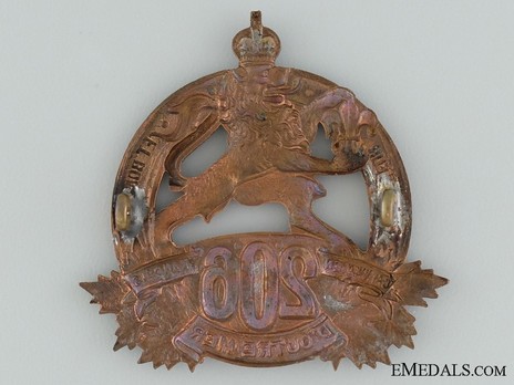 206th Infantry Battalion Other Ranks Cap Badge Reverse