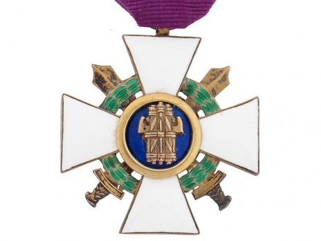 Order of the Roman Eagle, Knight's Cross (with wreath and swords) Reverse