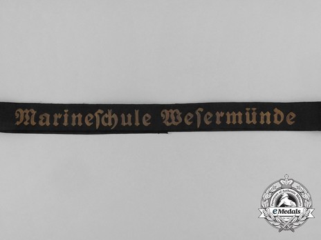 Kriegsmarine Marineschule Wesermünde Cap Tally Ribbon Obverse