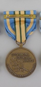 Outstanding Volunteer Service Medal Reverse