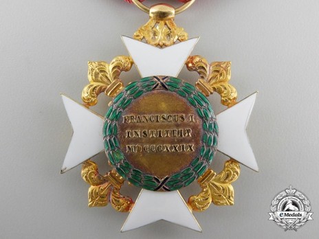 Royal Order of Francis I,  II Class Knight's Cross Reverse
