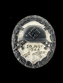 Wound Badge "20 July 1944", in Black Obverse