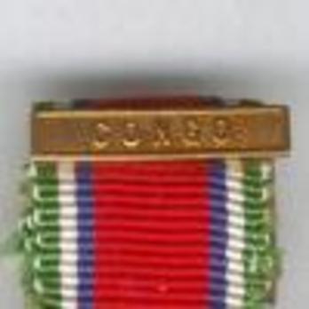 Miniature Bronze Medal (with "CONGO" clasp) Clasp Detail