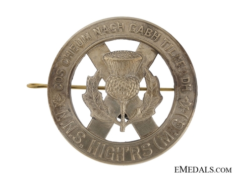 North Nova Scotia Highlanders Officers Gelngarry Badge Obverse
