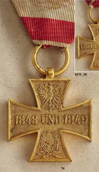 Veterans' Cross for the Line Battalions of Frankfurt (in bronze) Obverse