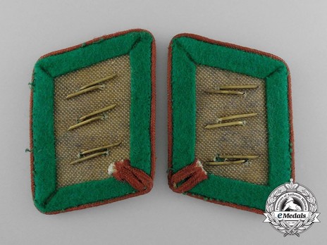 Luftwaffe Field Divisions Signals Obergefreiter Collar Tabs Reverse