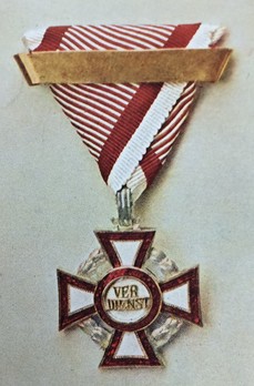 Military Merit Cross, Type II, Military Division, III Class Cross (with single bar)