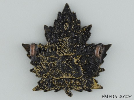 6th Mounted Rifles Battalion Other Ranks Cap Badge Reverse