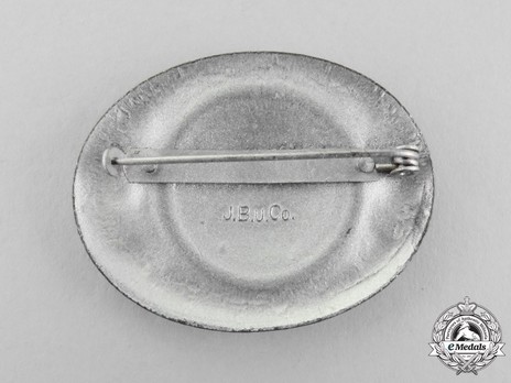 RADwJ Tradition Badge (in silvered feinzinc) Reverse