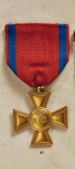 Cross for 25 Years of Military Service, in Gold (in bronze gilt) Obverse