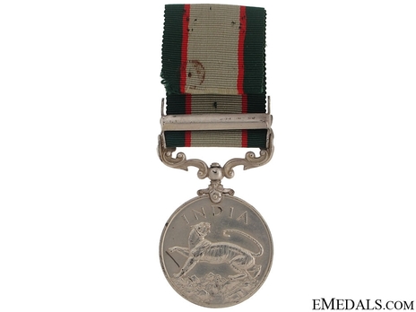 Silver Medal (with "NORTH WEST FRONTIER 1937-39" clasp) Reverse